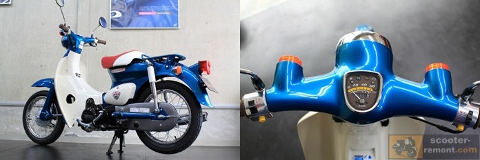 Приборка, поворотники и внешний облик ограниченного Honda Cub